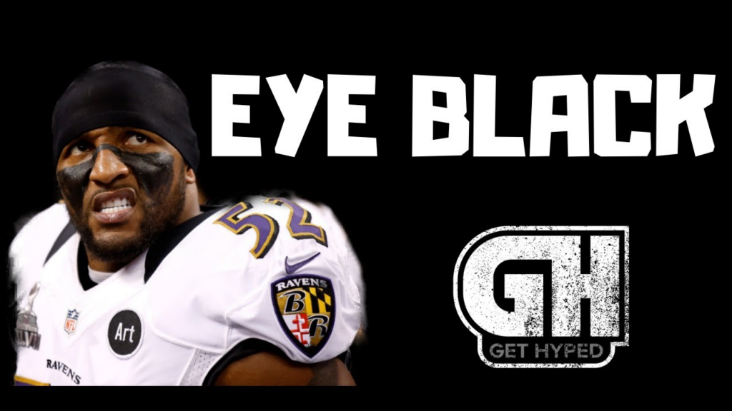 Football Players wear eye black designs