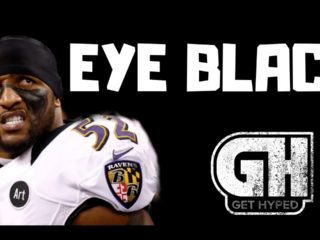 Football Players wear eye black designs